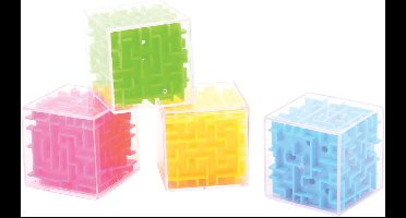 Geduldspel Doolhof in Kubus - 5 x 5 x 5 cm - Top Cadeau