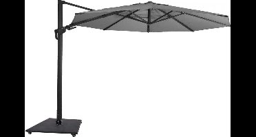 Zweefparasol VirgoFlex Grijs Ø350 cm - incl. Zware Parasolvoet