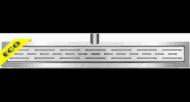 Wiesbaden Eco RVS Douchegoot met Muurflens 100 cm.