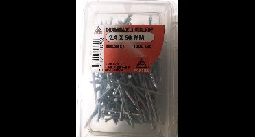 Deltafix draadnagel verlorenkop verzinkt 2.4 x 50 mm din 1152 1000gr.