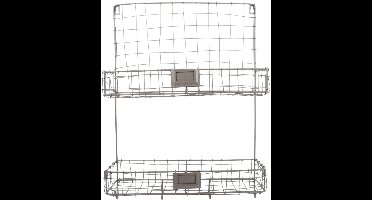 Esschert Design Wandrek Draad 39,5 X 52,2 Cm Staal Roestbruin