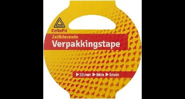 Deltafix zelfklevende verpakkingstape 38mm/66m Bruin