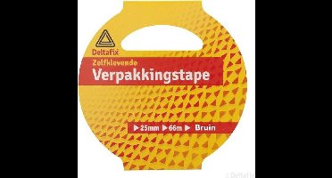 deltafix verpakkingstape bruin 25mm x 66m