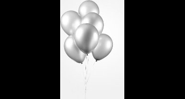 Zilveren ballonnen metallic | 50 stuks