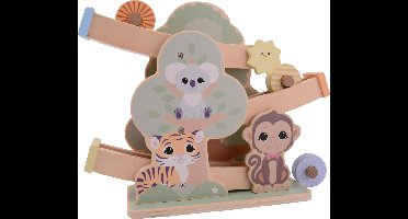 Jouéco Hellingbaan Boom Junior 30 X 25 Cm Hout 4-delig