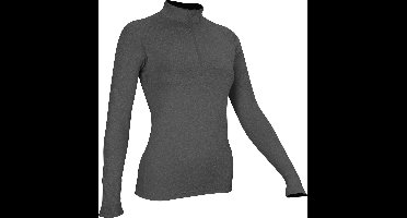 Avento Sportshirt Lange Mouw - Dames - Antraciet mêlee/Zilver - 44