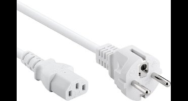 C13 apparaatsnoer - 15 meter - Wit - Allteq