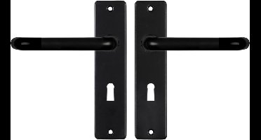 Starx Deurklink Zwart – Deurbeslag – Deurschild met Sleutelgat (SL56) – Deurklink Coupe