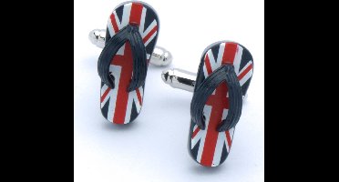 Manchetknopen - Slippers met Engelse Vlag