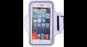 Hardloop Armband Telefoon | Geschikt voor iPhone 12 Mini| Hardloop Armband | Sport Hardloopband | Hardloop Telefoonhouder | Wit