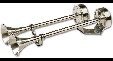 Hollex RVS 24V dubbele Scheepshoorn 410/470mm