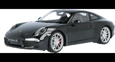 Porsche 911 Carrera S (Zwart) (20 cm) 1/24 Bburago - Modelauto - Schaalmodel - Modelauto - Miniatuurauto - Miniatuur autos