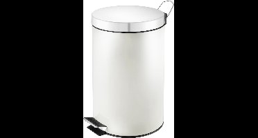 V-Part - Pedaalemmer 3 liter - Steel - wit - Prullenbak