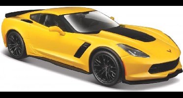 Maisto CHEVROLET CORVETTE Z06 2015 geel/zwart modelauto schaalmodel 1:24
