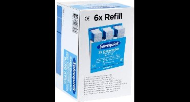 Salvequick Refill 6796 - detectable lange vingerpleister - 6 x navulling - HACCP blauw
