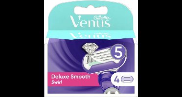 Gillette Deluxe Smooth Swirl Scheermesjes voor Vrouwen - 4 Navulmesjes