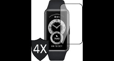 Screenprotector geschikt voor Huawei Band 6 - PET Full Screen Protector - 4 Stuks