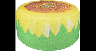 Tuinpoef Opblaasbaar - Waterbestendig - Zonnebloem - Opblaasbare Tuin Poef