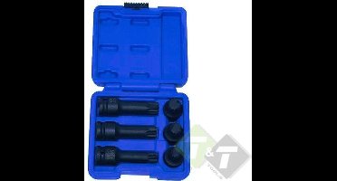 Veeltand krachtdopset, 6 delig, 1/2 duims aansluiting, M14, M16 en M18