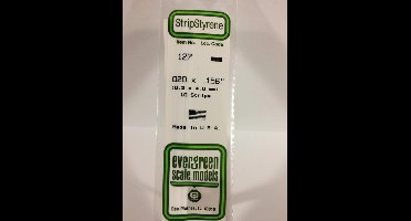 Evergreen Modelbouwdecoratie - 127 Strip 0,5mmX4,0mmX35cm Styreen