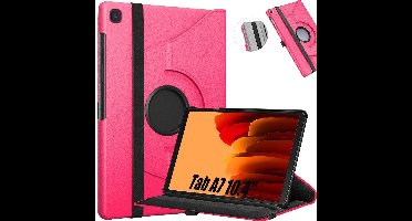 Hoes Geschikt voor Samsung Galaxy Tab A7 Hoes - 10.4 inch - (2020/2022) - bookcase draaibaar - Pink