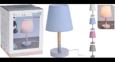 Home&Styling Tafellamp - Met lampenkap - Kinderlamp - Grijs