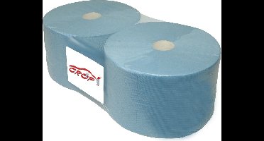 Cetec Plus Papieren Poetsdoek - 3-laags - Blauw - 360 meter - 22 cm Breed