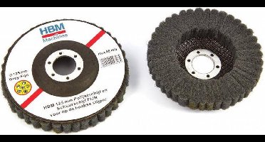 HBM 125 mm polijstschijf en schuurschijf FIJN voor haakse slijper
