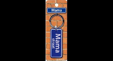 Paper Dreams Sleutelhanger Straatnaam Mama 9 Cm Staal Blauw
