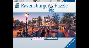 Ravensburger Panorama Puzzel Avond in Amsterdam - Legpuzzel - 1000 stukjes