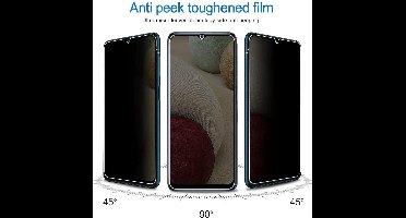 Galaxy A12 5G Privacy Glass - Screenprotector Geschikt voor Samsung Galaxy A13 4/5G Privacy Screen - Privacy Glass Galaxy A13 / A12 - Privacy Screenprotector Galaxy A13 / A12 - Privacy Screenprotector - 2 pack