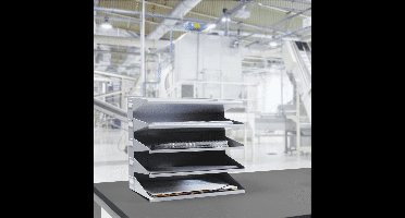 DURABLE sorteerrek, staal, 5 vakken, lichtgrijs