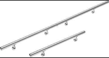 Monzana Trapleuning - RVS 4,2x300cm - Zilver