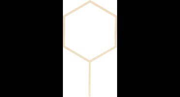 PartyDeco Wooden Cake Topper zeshoek 24 cm