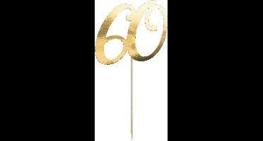 Cake Topper gold - 60 jaar