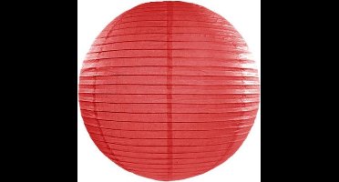 Partydeco - Decoratieve lampion rood 35 cm - Lampion sint maarten - lampionnen - Sint maarten optocht - lampionnen papier
