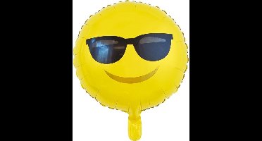 Wefiesta Folieballon Emoji Zonnebril 46 Cm Geel