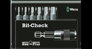 Wera 05056168001 7-delige Bit-Check 7 Hex-Plus 1 Bitset