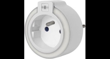 Perel Led-nachtlampje met stopcontact en schemersensor, automatische inschakeling als het donker wordt, een kleur: witte led, ideaal voor woonkamer, slaapkamer, kinderkamer, gang, penaarde