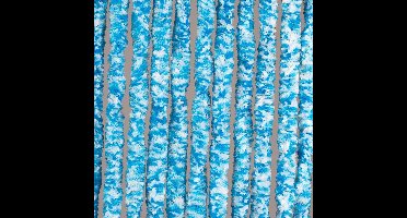 Luxe Kattenstaart Vliegengordijn - 100 x 220cm - Wit/Blauw Mix