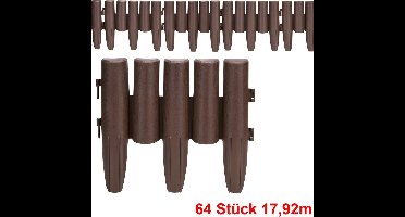Deuba Tuinrand 17,92m Palissade Houtlook Bruin Maairand 1 element (lxb): 28x24cm