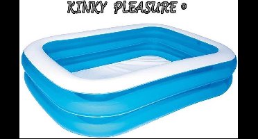 Intex - Zwembad - 262 x 175 x 56cm - Familie Zwembad + Opblaasbare Bekerhouder