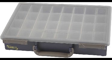 Opslag box, 32 losse vakken, H: 5,7 cm, afm 33,8x26,1 cm, 1 stuk