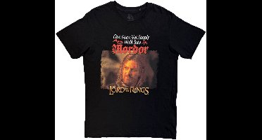 Lord Of The Rings - Mordor Medieval Text Heren Tshirt - XL - Zwart