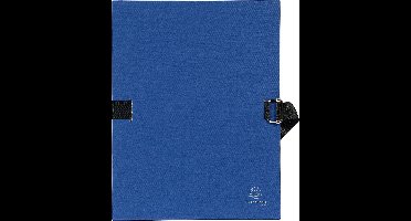 Exacompta 10x Map met uitrekbare in gekleurde canvas - 24x32 cm - Donkerblauw - 732E