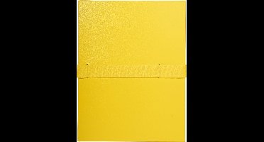 Exacompta 10x Map met uitrekbare rug in balacron met klittenbandskuiting - 24x32 cm - Geel - 2649E