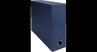 Exacompta 5x Transportdoos Rug 90mm - canvas papier - Donkerblauw - 89527E