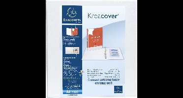 Exacompta 10x Kreacover Ringband in PP met 4 D-ringen van 60mm - A4 maxi - Wit - 51945E