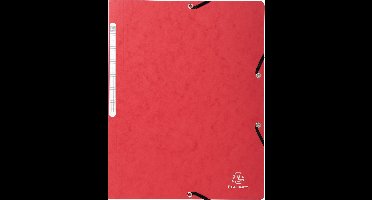 Exacompta 50x Elastomap zonder klep in glanskarton 355 g/m2 - A4 - Rood - 55415E