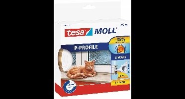 Tesa Tesamoll Serie - Zelfklevende Rubberafdichting - 9mm x 25m - Wit